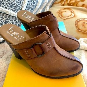 BOC Jalisa leather , heeled mules size 7
